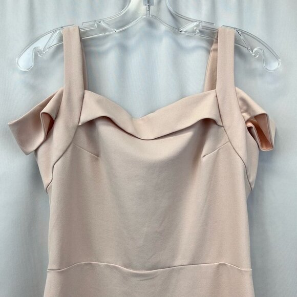 Sami & Dani Womens Sheath Dress Pink Blush Stretch Square Neck Cold Shoulder 6 - Picture 3 of 11